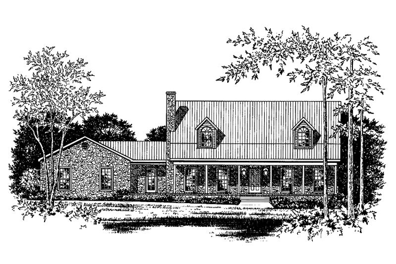 Dream House Plan - Country Exterior - Front Elevation Plan #15-346