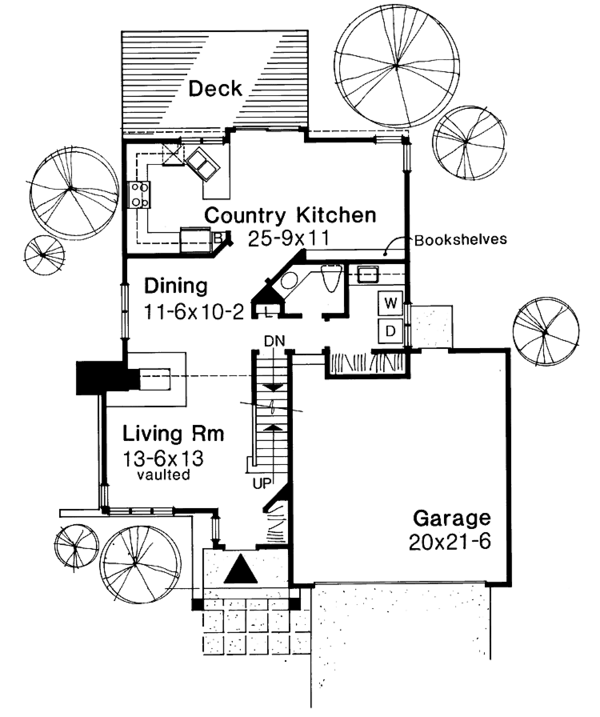 Architectural House Design - Craftsman Floor Plan - Main Floor Plan #320-1497