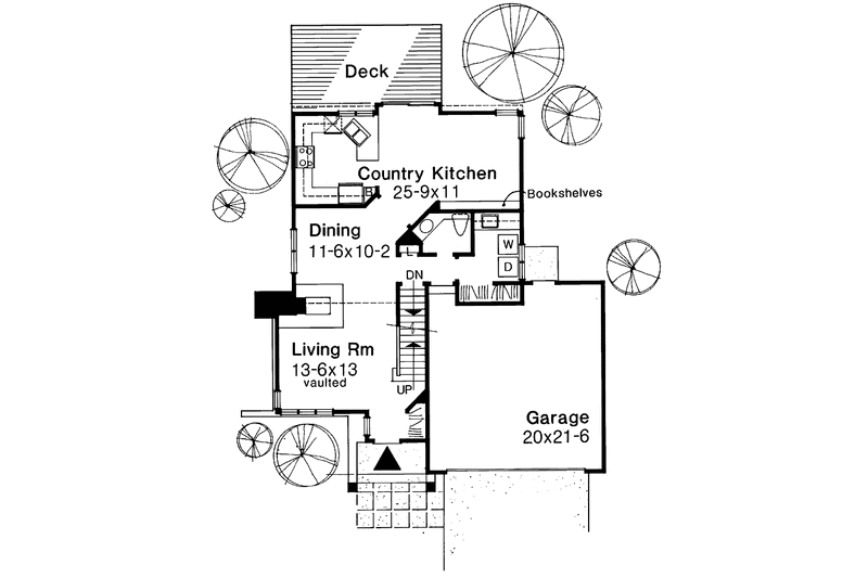 Home Plan - Floor Plan - Main Floor for Craftsman House Plan #320-1497 - 3 bed, 2.5 bath