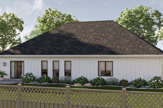 Exterior - Rear Elevation for Traditional House Plan #455-364 - 3 bed, 2.5 bath