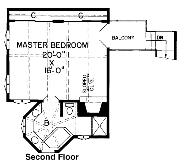 Floor Plan - Upper Floor for Traditional House Plan #312-206 - 3 bed, 2 bath