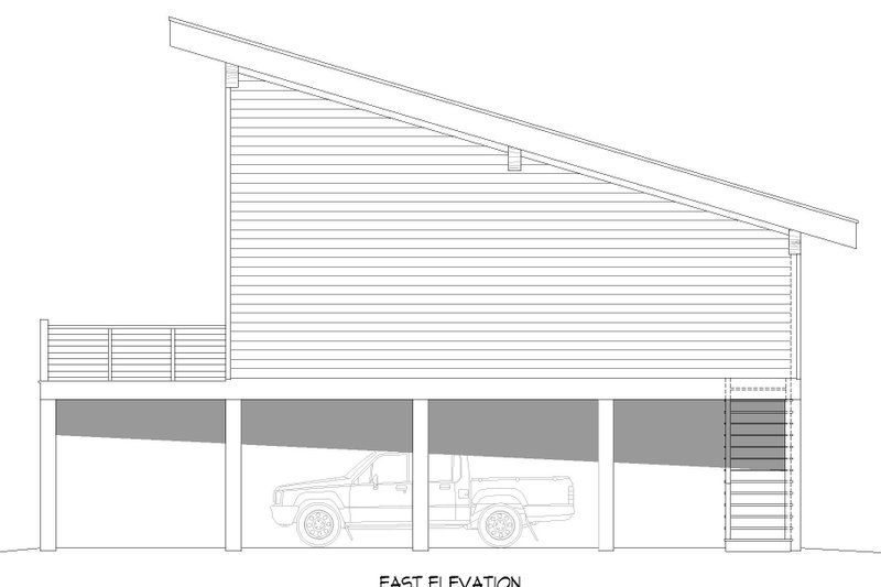 Dream House Plan - Exterior - Other Elevation 1 for Beach House Plan #932-826 - 2 bed, 1 bath