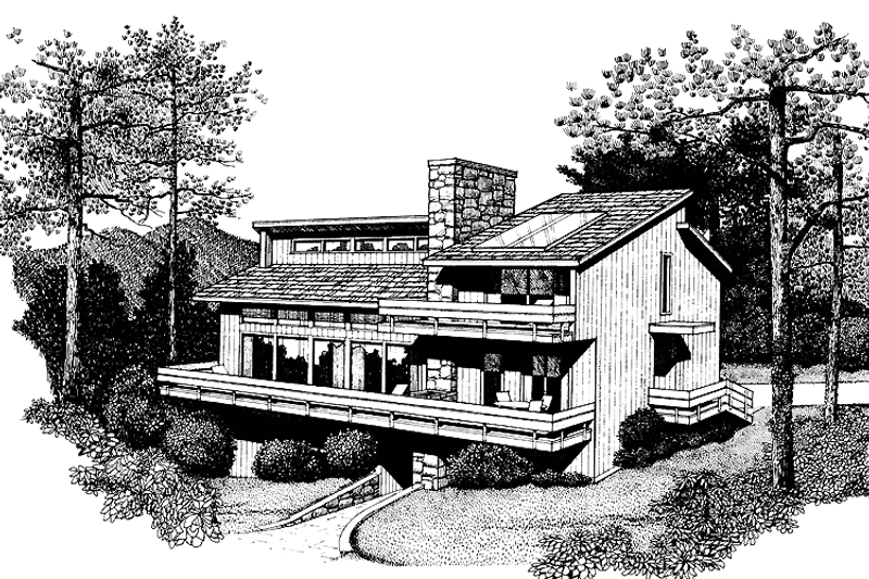House Plan Design - Contemporary Exterior - Front Elevation Plan #456-69