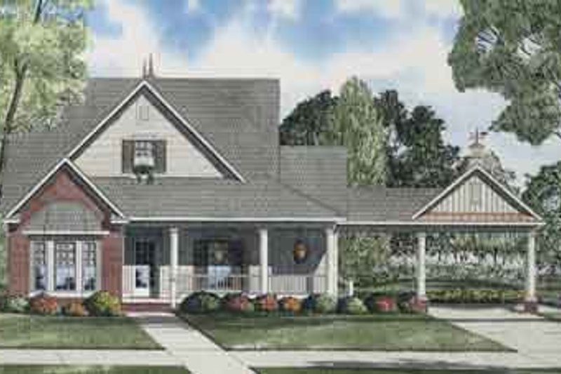 Architectural House Design - Southern Exterior - Front Elevation Plan #17-2111