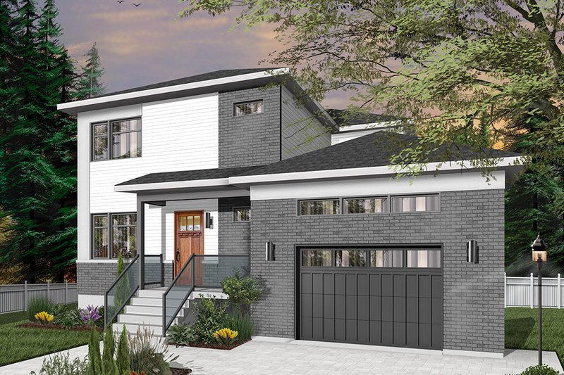 Dream House Plan - Exterior - Front Elevation 3 for Contemporary House Plan #23-2706 - 3 bed, 2.5 bath