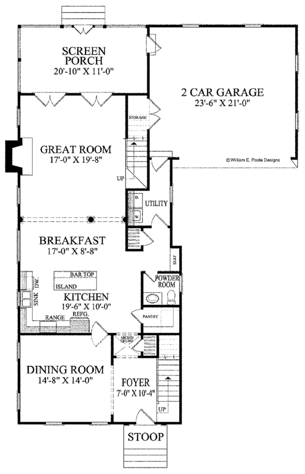 House Plan Design - Classical Floor Plan - Main Floor Plan #137-318