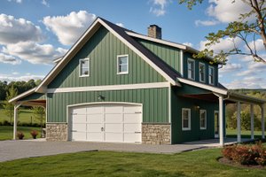 Country Exterior - Front Elevation Plan #117-687