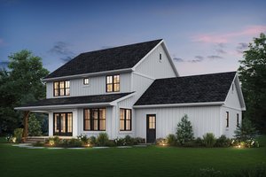Exterior - Rear Elevation for Country House Plan #48-1110 - 5 bed, 3 bath