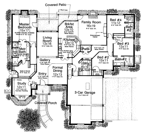 House Design - Country Floor Plan - Main Floor Plan #310-1170