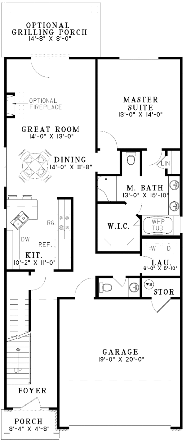 Home Plan - Craftsman Floor Plan - Main Floor Plan #17-3244