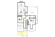 European Style House Plan - 4 Beds 3 Baths 2162 Sq/Ft Plan #20-1234 