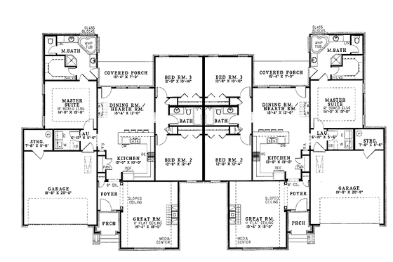 Floor Plan - Main Floor for European House Plan #17-2755 - 6 bed, 4 bath