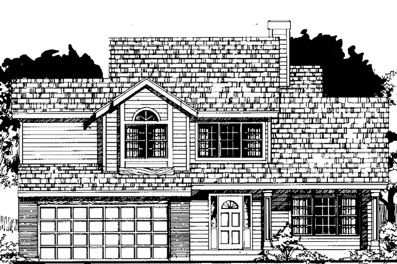 Home Plan - Exterior - Front Elevation 3 for Country House Plan #300-107 - 3 bed, 2.5 bath