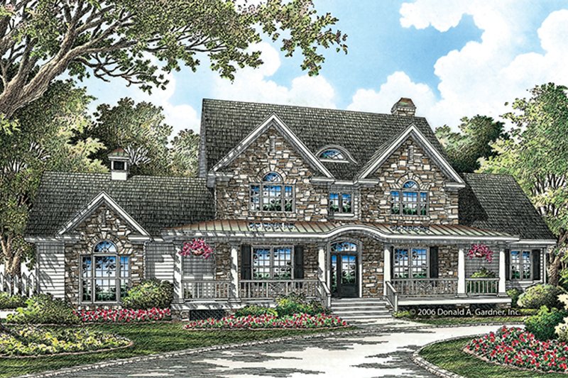 Home Plan - Exterior - Front Elevation 3 for Country House Plan #929-853 - 5 bed, 3.5 bath
