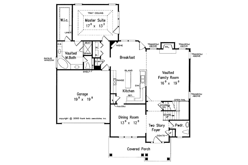 Home Plan - Floor Plan - Main Floor for Country House Plan #927-568 - 3 bed, 2.5 bath
