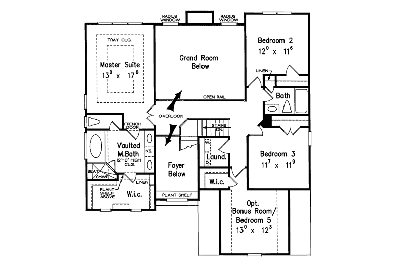 Home Plan - Floor Plan - Upper Floor for Colonial House Plan #927-692 - 4 bed, 3 bath