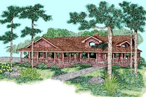 Ranch Exterior - Front Elevation Plan #60-460