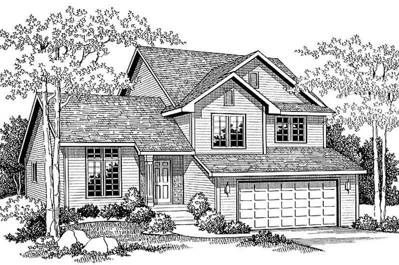 Dream House Plan - Contemporary Exterior - Front Elevation Plan #70-1328