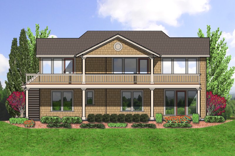 Home Plan - Exterior - Rear Elevation for Craftsman House Plan #48-576 - 3 bed, 2.5 bath