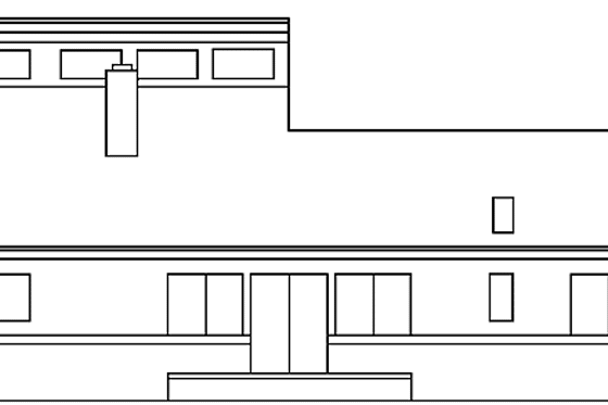 Exterior - Rear Elevation for Contemporary House Plan #60-948 - 3 bed, 3 bath