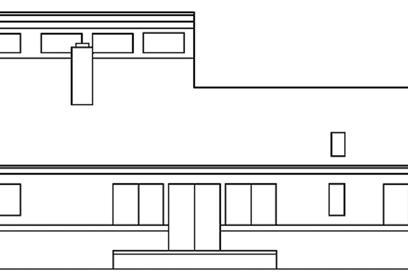 Home Plan - Exterior - Rear Elevation for Contemporary House Plan #60-948 - 3 bed, 3 bath