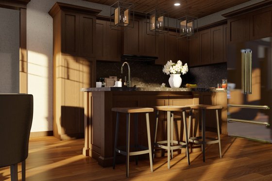 Interior - Kitchen for European House Plan #17-2222 - 3 bed, 2 bath