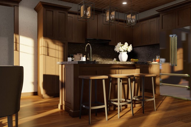House Blueprint - Interior - Kitchen for European House Plan #17-2222 - 3 bed, 2 bath