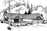 Contemporary Style House Plan - 3 Beds 2 Baths 1462 Sq/Ft Plan #60-817 