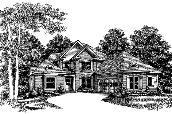 Exterior - Front Elevation 3 for Traditional House Plan #927-583 - 4 bed, 3.5 bath