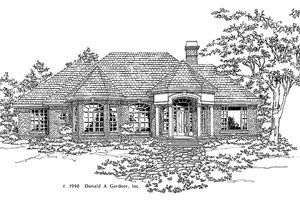 Ranch Exterior - Front Elevation Plan #929-302