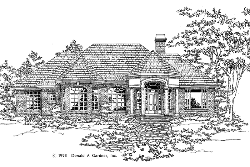 House Blueprint - Ranch Exterior - Front Elevation Plan #929-302