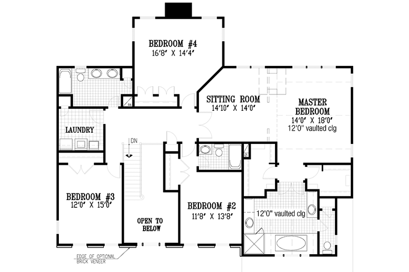 Home Plan - Floor Plan - Upper Floor for Country House Plan #953-47 - 4 bed, 3.5 bath