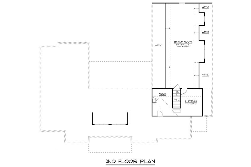 Architectural House Design - Floor Plan - Upper Floor for Farmhouse House Plan #1064-508 - 3 bed, 2.5 bath