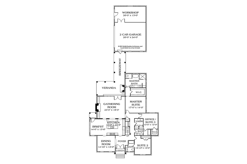 Home Plan - Floor Plan - Main Floor for European House Plan #453-169 - 4 bed, 4 bath