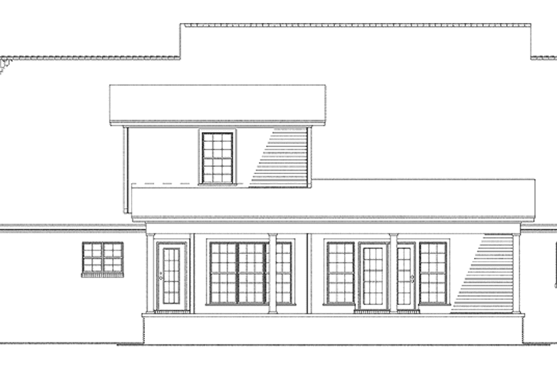 Architectural House Design - Exterior - Rear Elevation for Country House Plan #17-2776 - 4 bed, 2.5 bath
