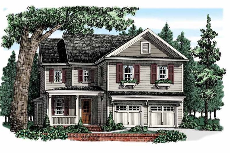 Architectural House Design - Country Exterior - Front Elevation Plan #927-948