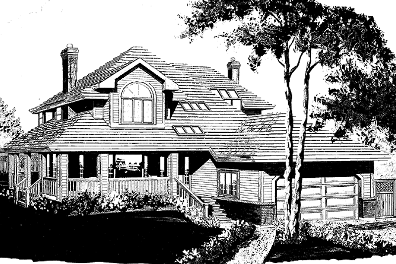 Home Plan - Country Exterior - Front Elevation Plan #47-707