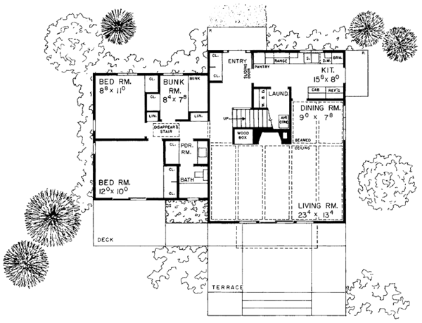 Home Plan - Contemporary Floor Plan - Main Floor Plan #72-630