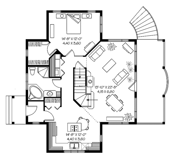 House Plan Design - Country Floor Plan - Main Floor Plan #23-2367