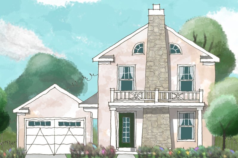 Dream House Plan - Exterior - Front Elevation 4 for Colonial House Plan #1053-38 - 3 bed, 2.5 bath