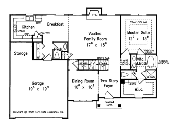 House Design - Colonial Floor Plan - Main Floor Plan #927-751