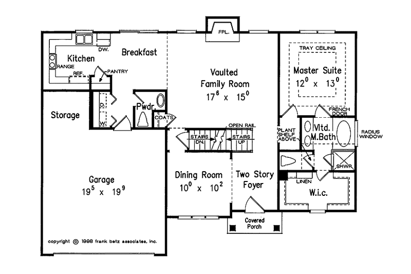 Home Plan - Floor Plan - Main Floor for Colonial House Plan #927-751 - 3 bed, 2.5 bath