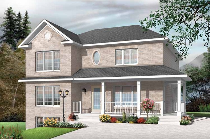Home Plan - Exterior - Front Elevation 3 for European House Plan #23-2447 - 9 bed, 3 bath