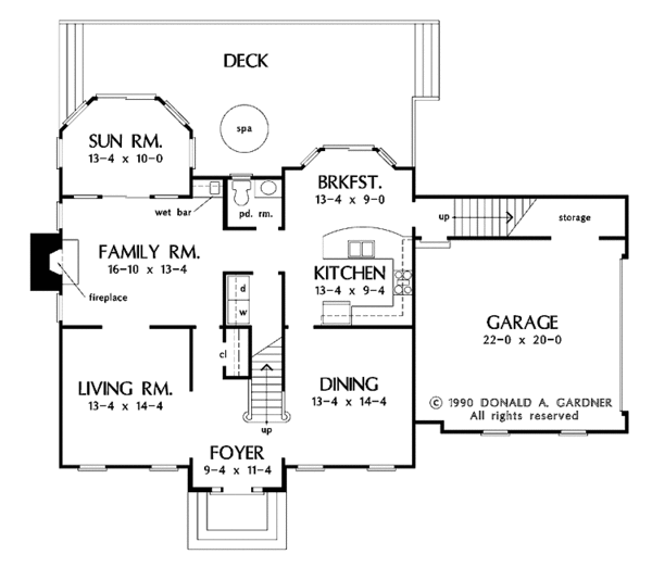 Architectural House Design - Classical Floor Plan - Main Floor Plan #929-101