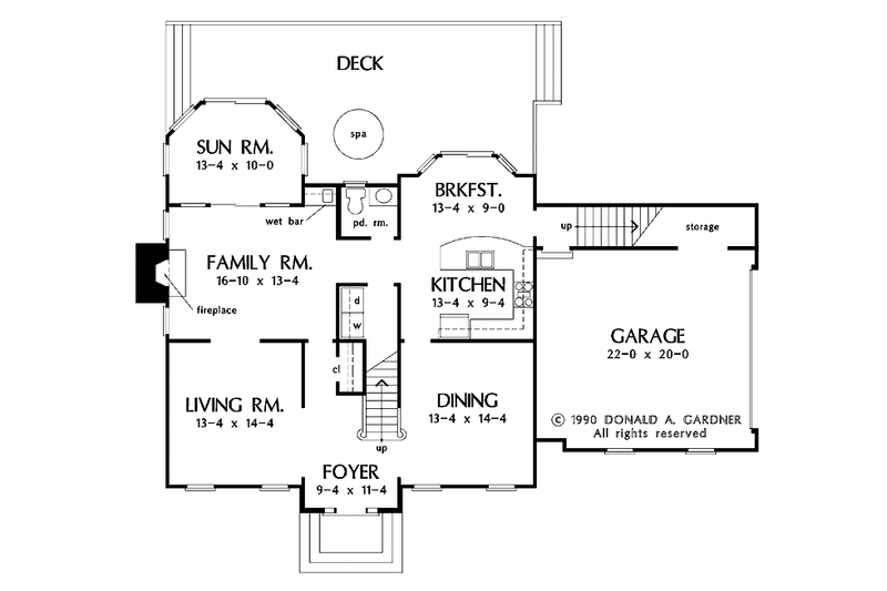 Home Plan - Floor Plan - Main Floor for Classical House Plan #929-101 - 3 bed, 2.5 bath