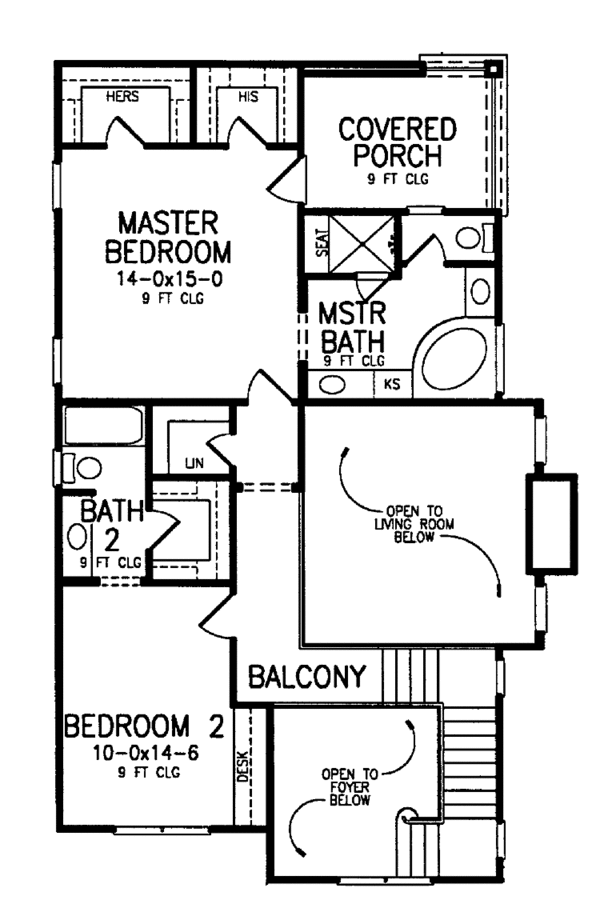 Home Plan - Colonial Floor Plan - Upper Floor Plan #952-258