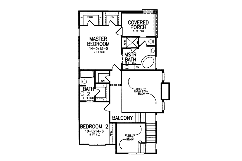 Home Plan - Floor Plan - Upper Floor for Colonial House Plan #952-258 - 3 bed, 3 bath