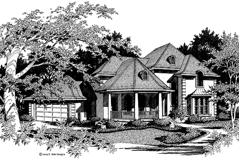 Home Plan - Mediterranean Exterior - Front Elevation Plan #952-23