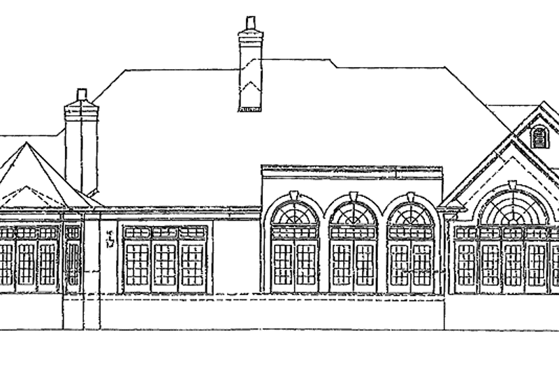 Home Plan - Exterior - Rear Elevation for Traditional House Plan #453-189 - 4 bed, 5.5 bath