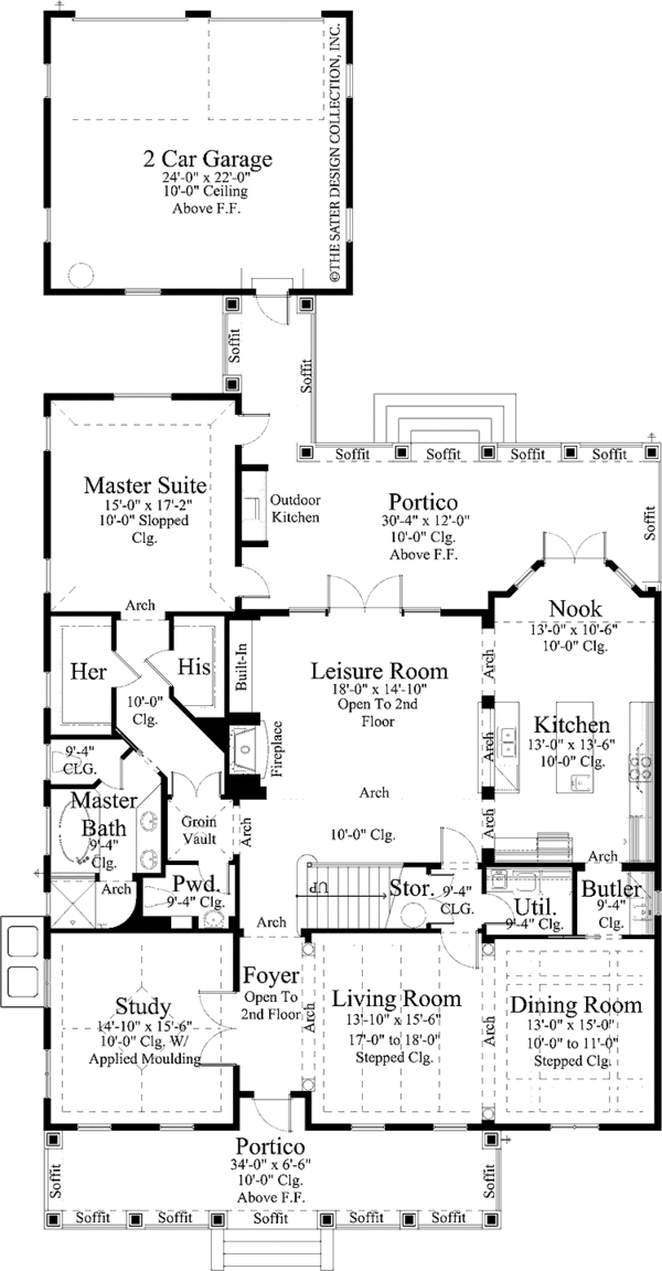House Plan Design - Country Floor Plan - Main Floor Plan #930-410